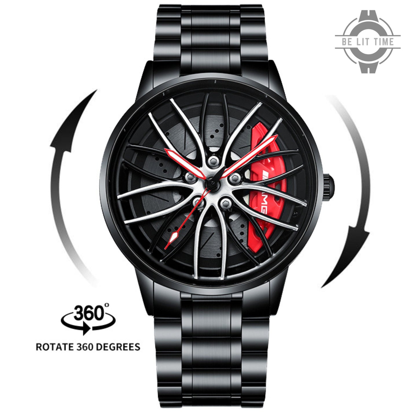 Gyro Mercedes Petronas C63 Alloy Wheel Watch, Car Enthusiastic Accessories.