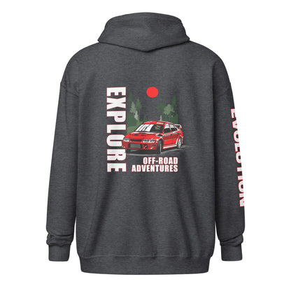 Explore Evolution JDM Zip Hoodie