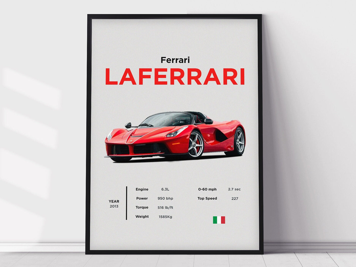 LaFerrari Digital Poster Print, Boys Room Decor, Home Office Art, Room Decor, Digital Posters, Car Posters