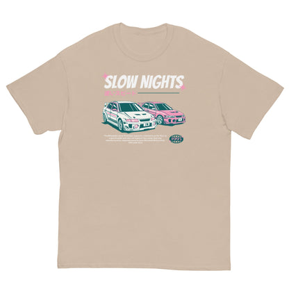 Mitsubishi EVO "Slow Nights - Fast Speeds" JDM T-Shirt