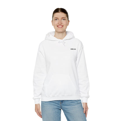 JDM White Subaru WRX STI Hoodie - Clean & Simple Aesthetic with Cherry Blossom Background