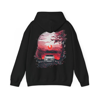 Jdm Hoodie | R34 GTR Hoodie | Sunset Mountains Design | Cars | Gift For Him