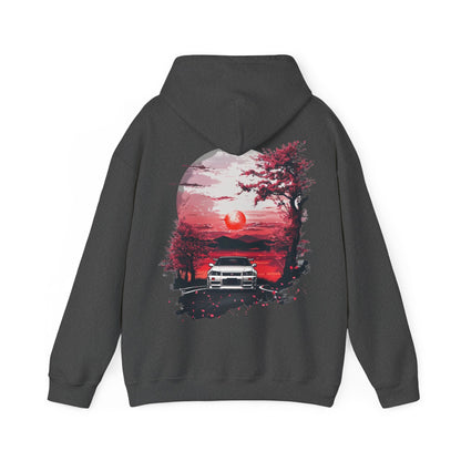 Jdm Hoodie | R34 GTR Hoodie | Sunset Mountains Design | Cars | Gift For Him