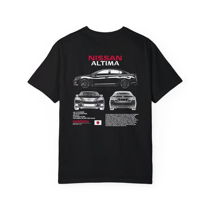 Nissan Altima Spec Tee - Boosted Gear Co, JDM Sedan Shirt, Cool Unisex Tee, Casual Car Top, Unique Graphic Auto Apparel