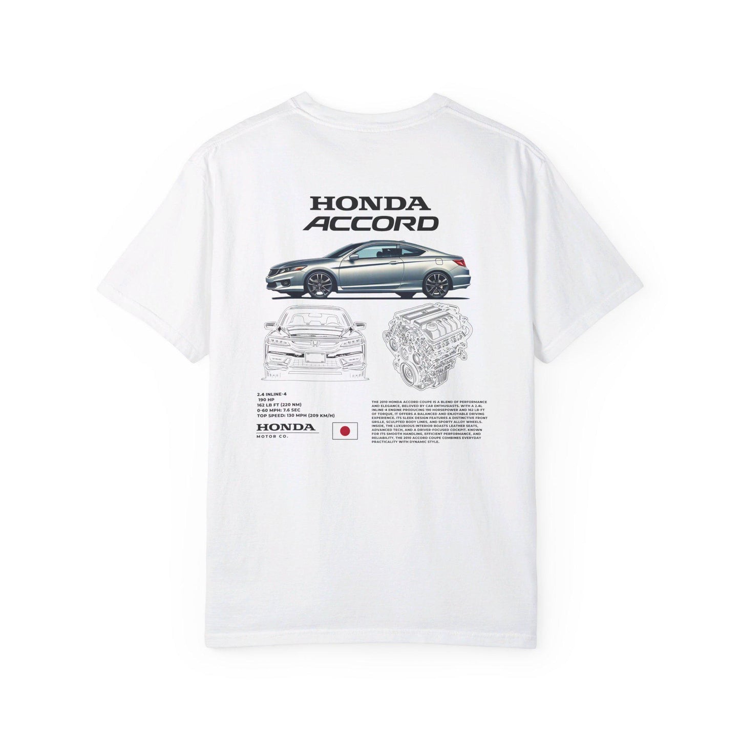 Honda Accord Coupe Spec Tee - Boosted Gear Co, JDM Classic Shirt, Cool Unisex Tee, Casual Car Top, Unique Graphic Automotive Apparel