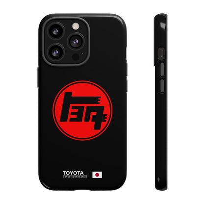 Toyota TEQ Logo iPhone Case - Vintage Car Emblem, Retro Japanese Design, Cool Accessory, Unique Automotive Heritage Cover