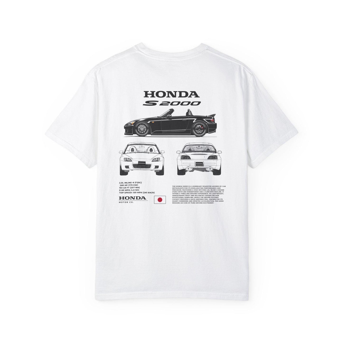 Honda S2000 Spec Tee - Boosted Gear Co Unisex T-shirt, JDM Classic Shirt, Cool Automotive Apparel, Casual Car Top