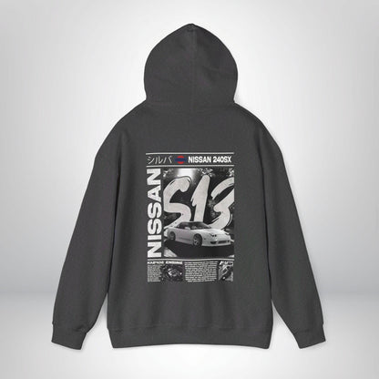 Nissan 240sx S13 Hoodie, Vintage JDM Cars Hoodie, Gift For Car Guys, Unisex Heavy Blend Hoodie