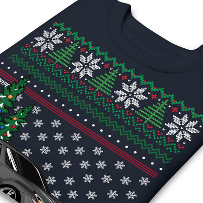 Ugly Christmas Sweater - Nissan 370z in Grey - Ugly Xmas Sweater - Car Guy Holiday Gift, Funny Christmas Gift, Nissan Gift - 350z Gift