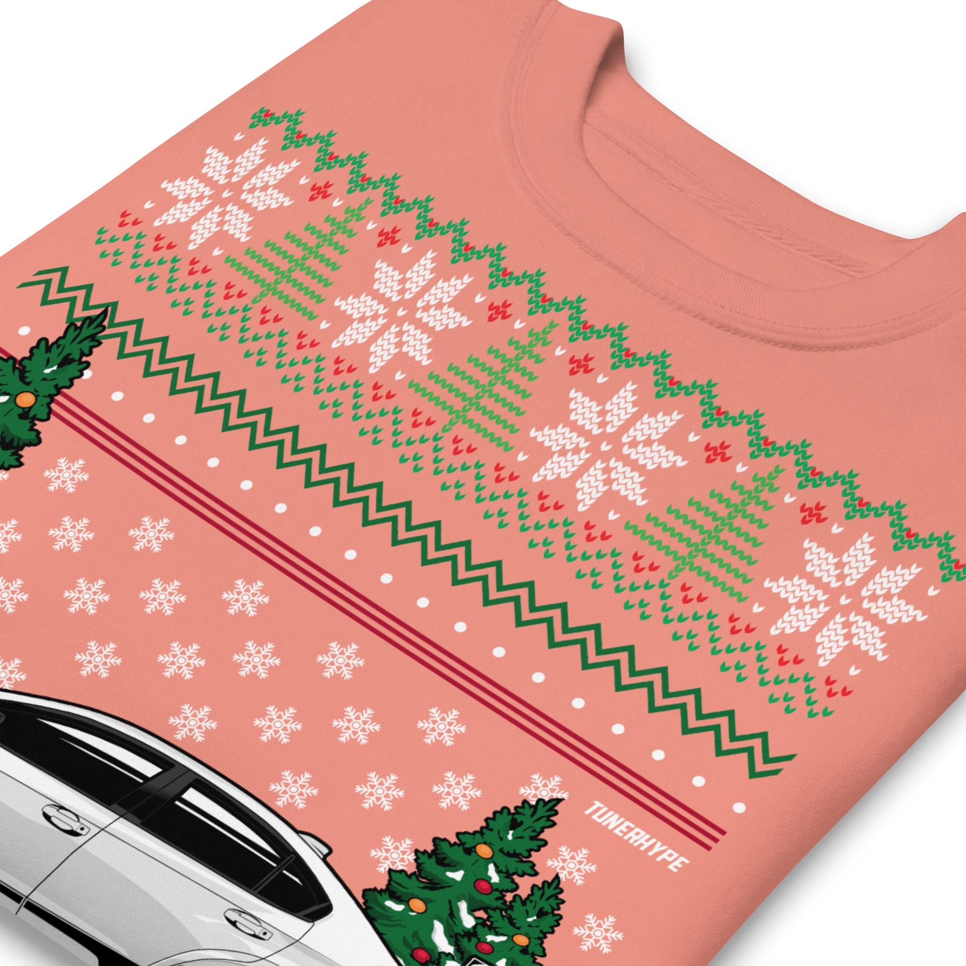 Ugly Christmas Sweater - Subaru WRX in White - Ugly Xmas Sweater - Car Guy Holiday Gift, Funny Christmas Gift