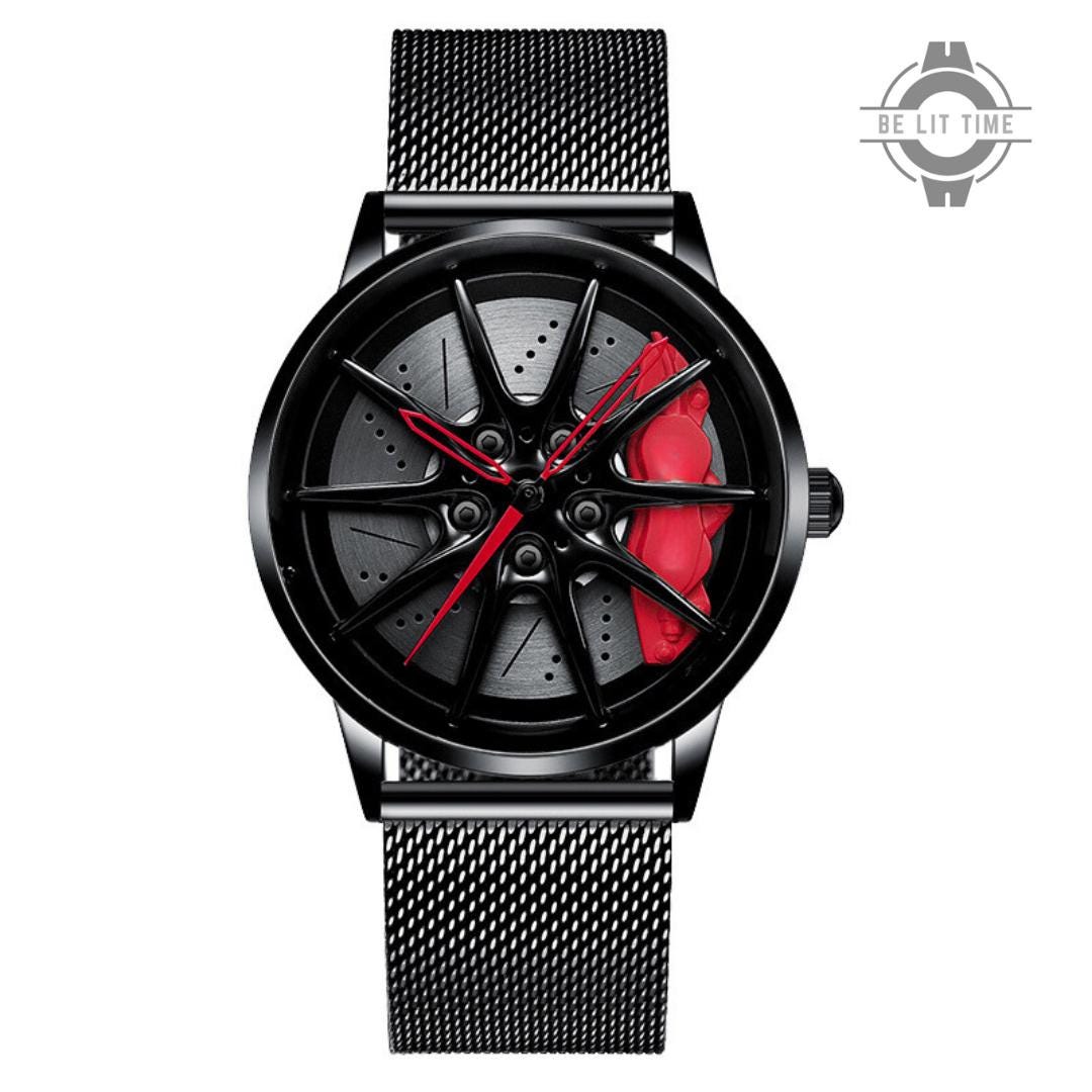 Static Audi Vorsprung A4 RS Alloy Wheel Watch, Car Enthusiastic Accessories