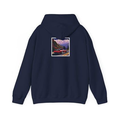 Sunset Drift Hooded Car Sweatshirt Pixel Art Acura NSX